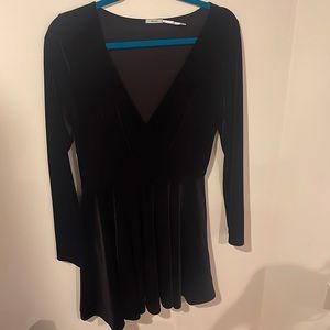 Kimchi Blue Black Velvet Dress
